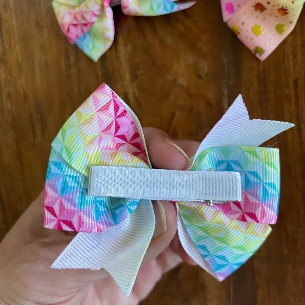 Jojo Siwa Girls Colorful Rainbow Unicorn Hair Bows Set of 3
